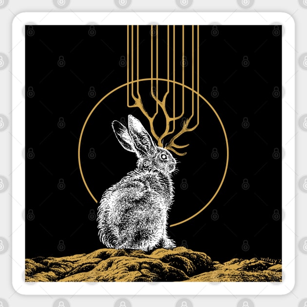 Jackalope Sticker by vvilczy